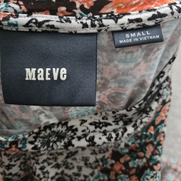 Anthropologie Maeve Hi Neck Swing Dress Multi Floral Print Size S #145 - Picture 6 of 8